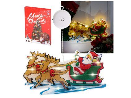 Lampki LED wiszaca dekoracja swiateczna sanie mikolaja 105848(2)