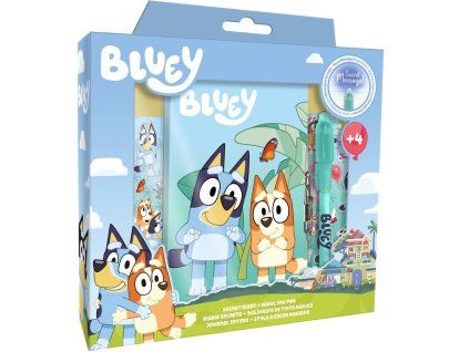 Bluey Tajný denník s magickým perom a nálepkami A6 (3+)