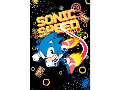 Ježko Sonic Speed Sega plagát