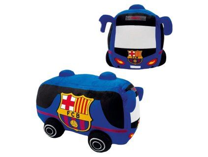 Plyšová hračka autobus FC Barcelona 20cm