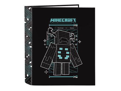 Záložník na kartónové listy formátu A4 s motívom Minecraftu, 4 krúžky