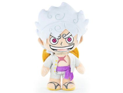 Plyšová hračka Luffy z One Piece v Gear 5, 34 cm