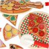 Pizza drewniany zestaw do zabawy na rzep akcesoria lopatka noz talerz nauka krojenia 20cm 168550